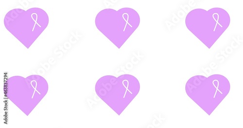Violet awareness ribbon. World Lupus Day. Autoimmune disease. World systemic lupus erythematosus day. Immune system disorders. Animation  on the lupus problem for May awareness organizations.   photo