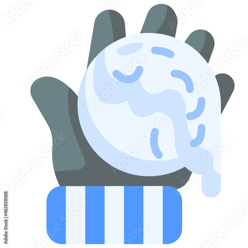 snowball flat icon