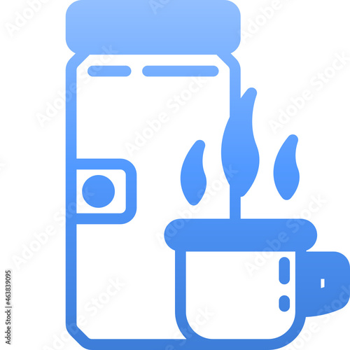 hot water bottle gradient icon