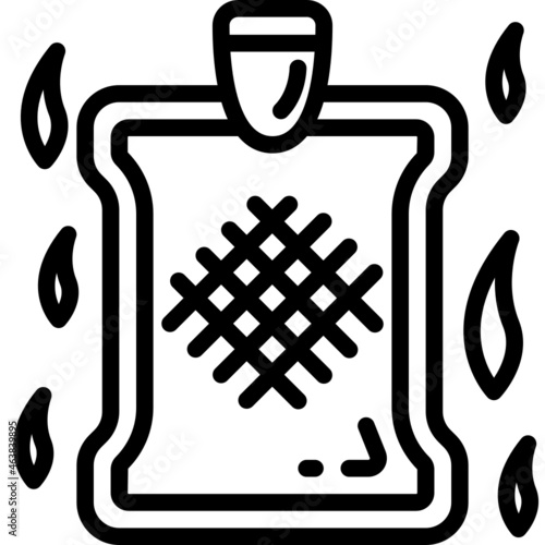 hot water bottle line icon