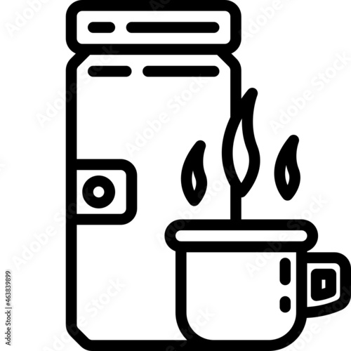 hot water bottle line icon