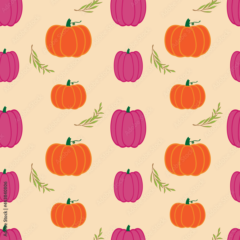Colourfull pumkins seamless pattern. Hallowen wallpaper background. Colourfull pumkins seamless pattern. Hallowen wallpaper background.