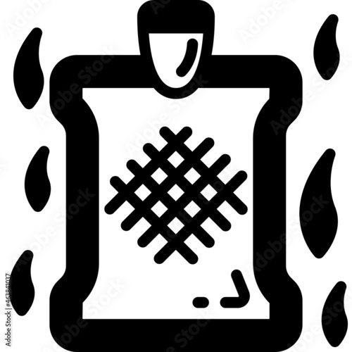 hot water bottle solid line icon