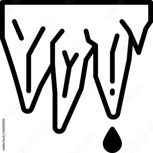 ice solid line icon