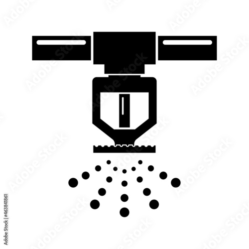 Fire sprinkler icon isolated on white background vector illustration.