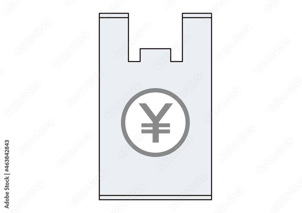 Obraz premium 使い捨て有料レジ袋 イメージイラスト