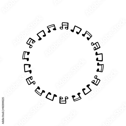 音符のモノクロフレーム 