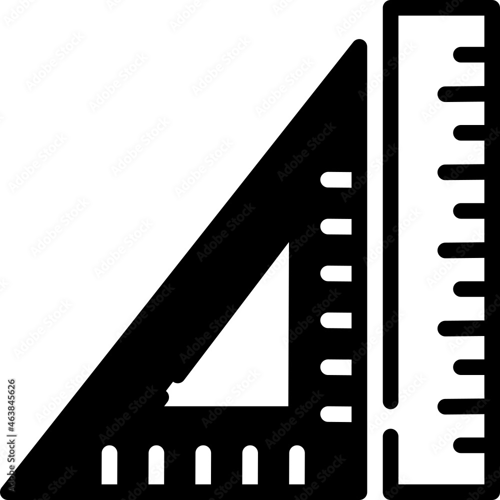 ruler solid line icon