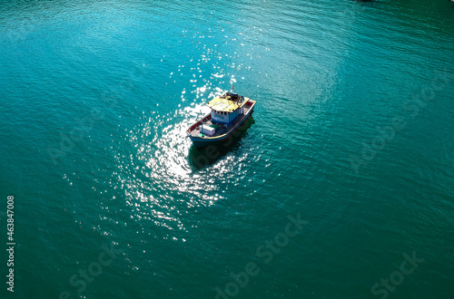 Barcos visto de cima cena aérea © Art by Pixel