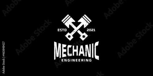 engine repair vintage logo design inspiration