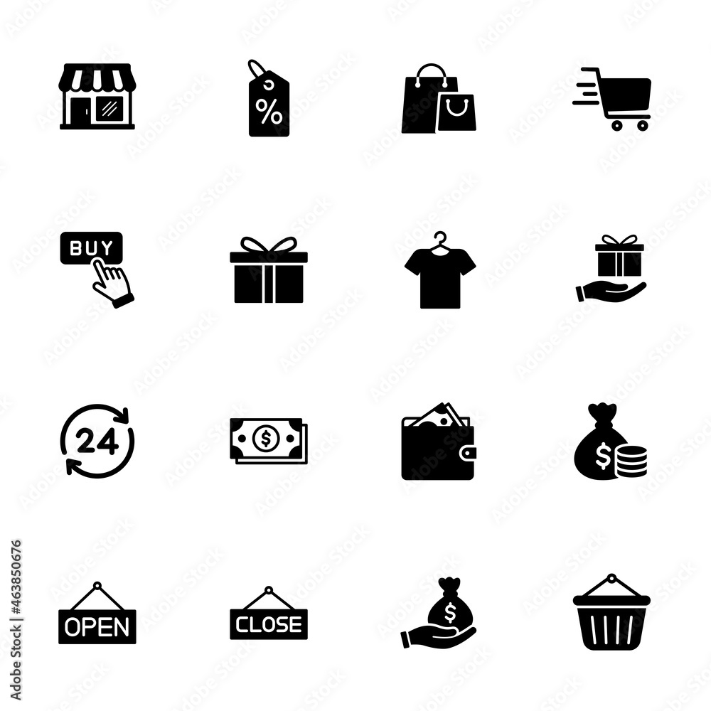 e commerce icon set vector, shopping icon set e commerce icon set vector, shopping icon set