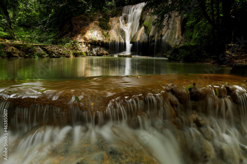 Beautiful waterfall and a swaying stream at Muaklek, Saraburi, THAILAND