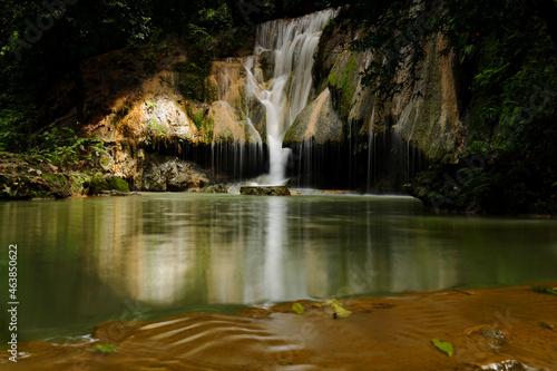 Beautiful waterfall and a swaying stream at Muaklek  Saraburi  THAILAND