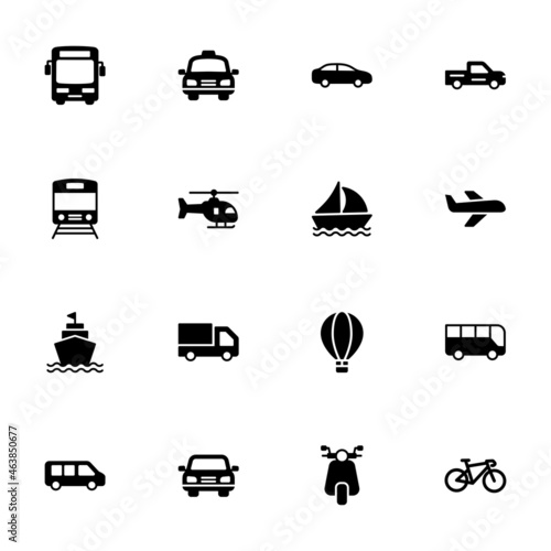 Transportation icon set vector