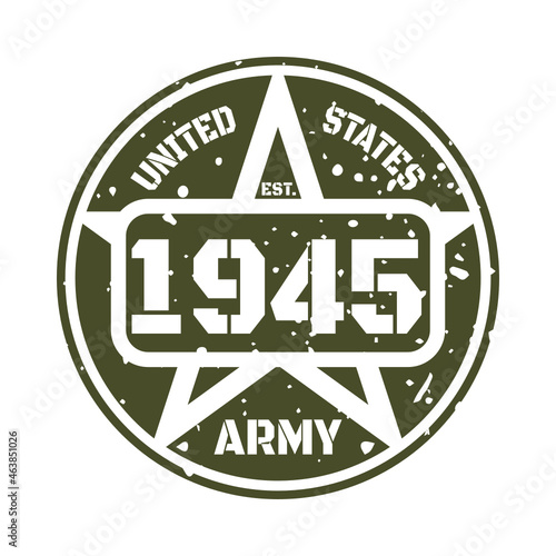 Army 1945, 1945 birthday typography Retro design