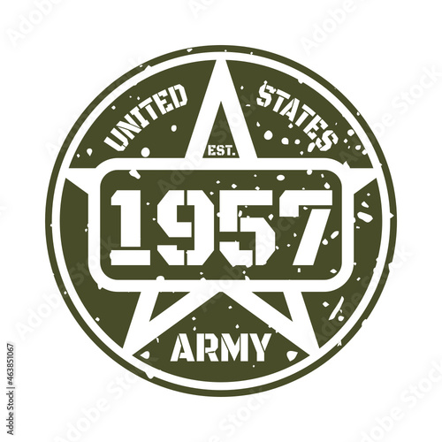 Army 1957, 1957 birthday typography Retro design