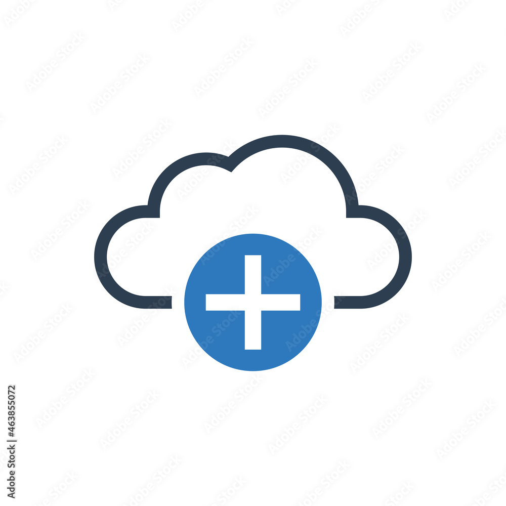 Cloud Add And Plus Icon Cloud Add And Plus Icon