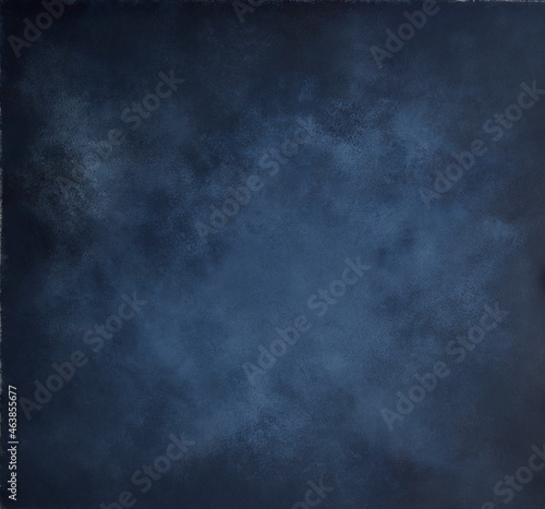 Dark blue handpainted background with vignetting 