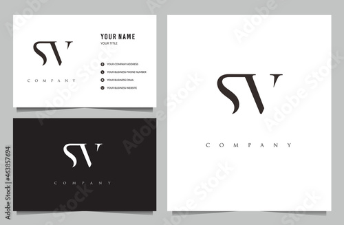Initial SV logo and business card