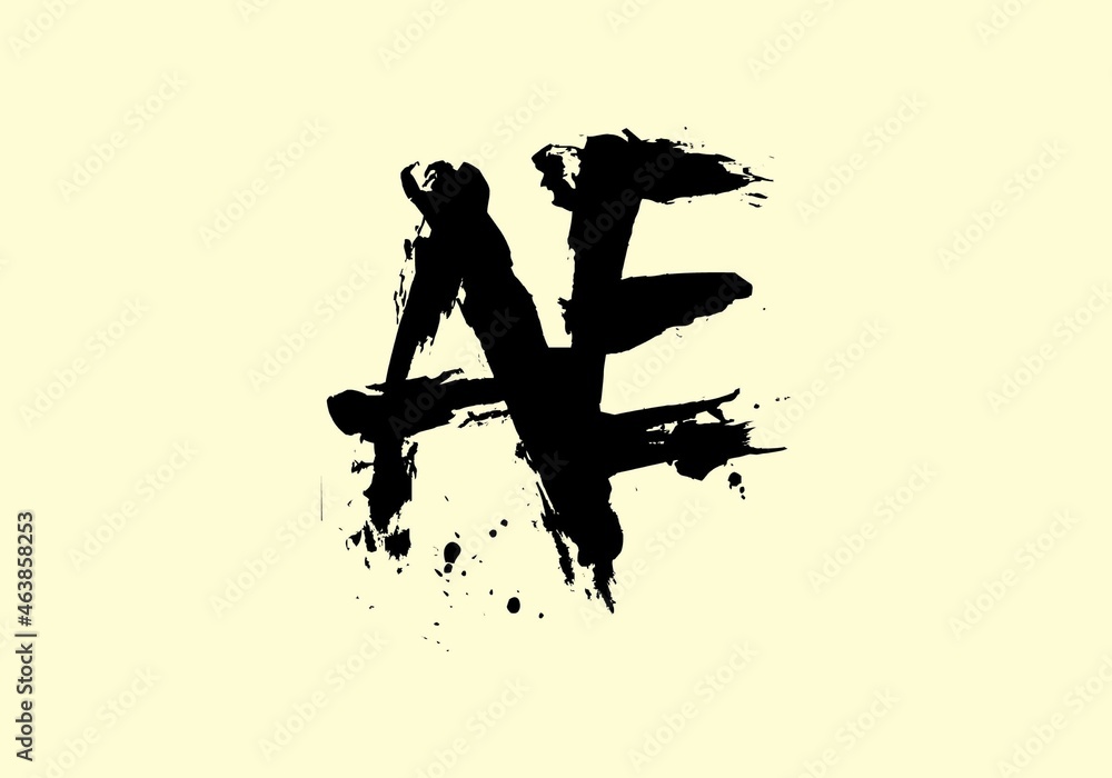 Unique shape of AE initial letter Unique shape of AE initial letter