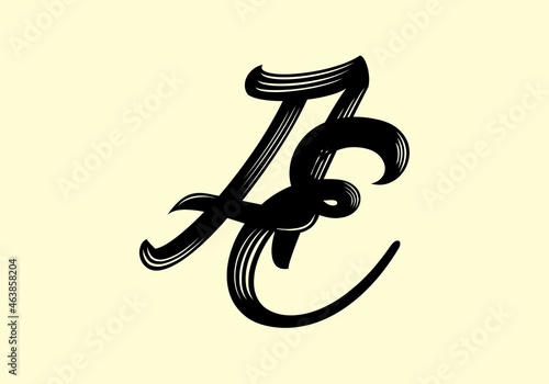 Unique shape of AE initial letter