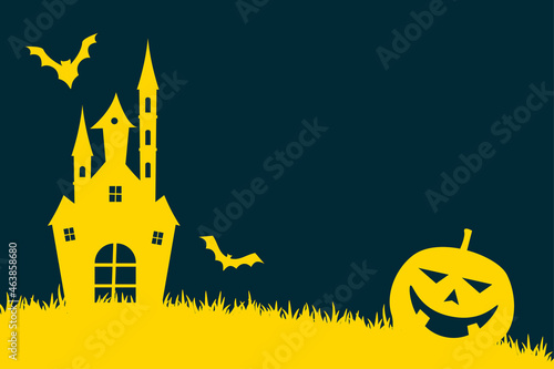 halloween background in flat colors