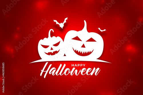 shiny red background with halloween pumpkins