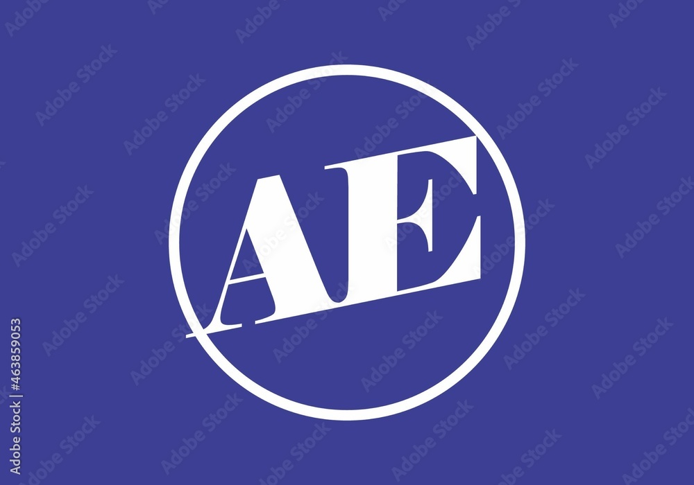 Unique shape of AE initial letter Unique shape of AE initial letter