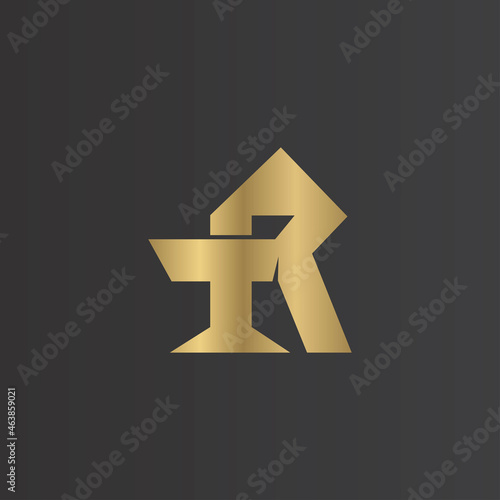 RT, TR, Abstract initial monogram letter alphabet logo design