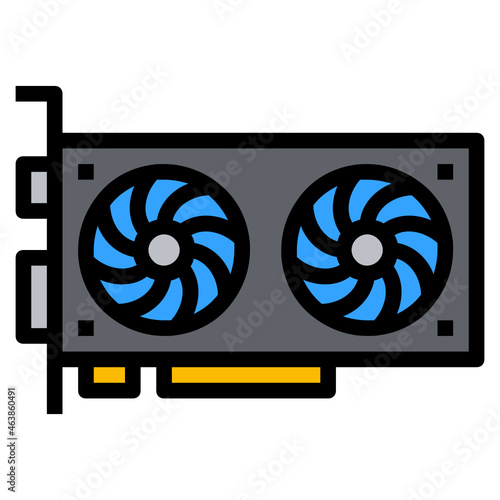 VIDEO CARD LINE ICON