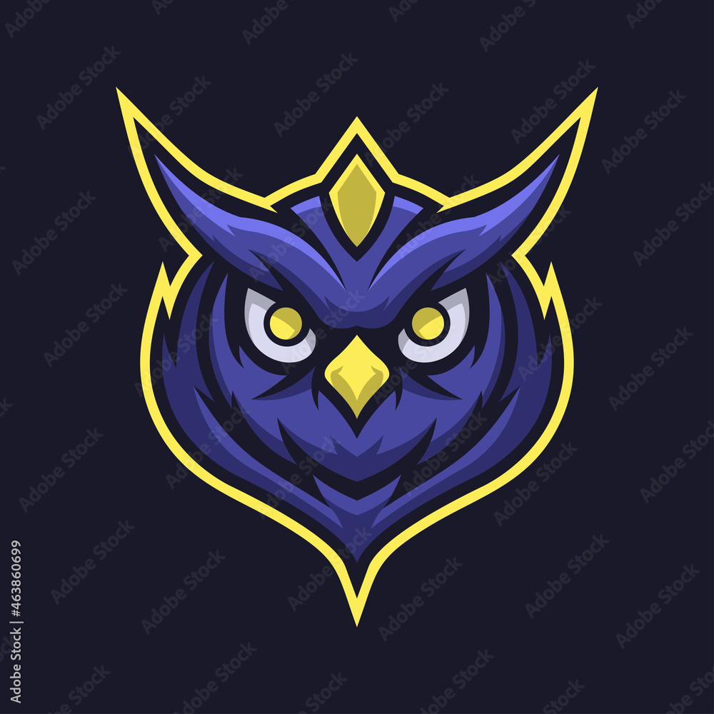 Obraz premium Owl head mascot logo vector