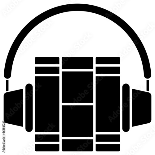 audiobook solid icon