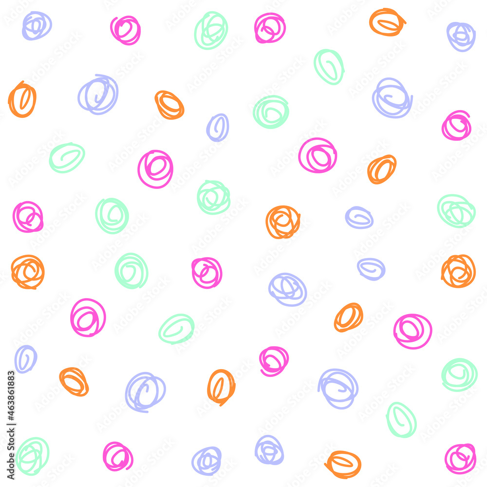 Hand drawn colorful circles seamless pattern Hand drawn colorful circles seamless pattern