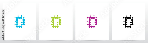 Microbiology Amoeba Paramecium Letter Logo Design D