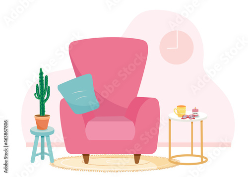 home concept. Interior design. webdesign illustration of room