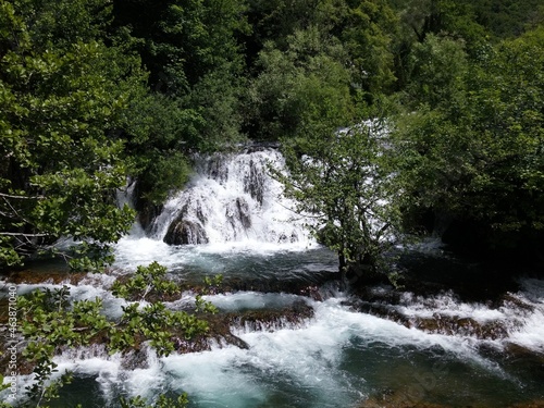 nature, river, waterfall