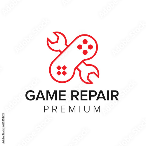 game repair logo icon vector template