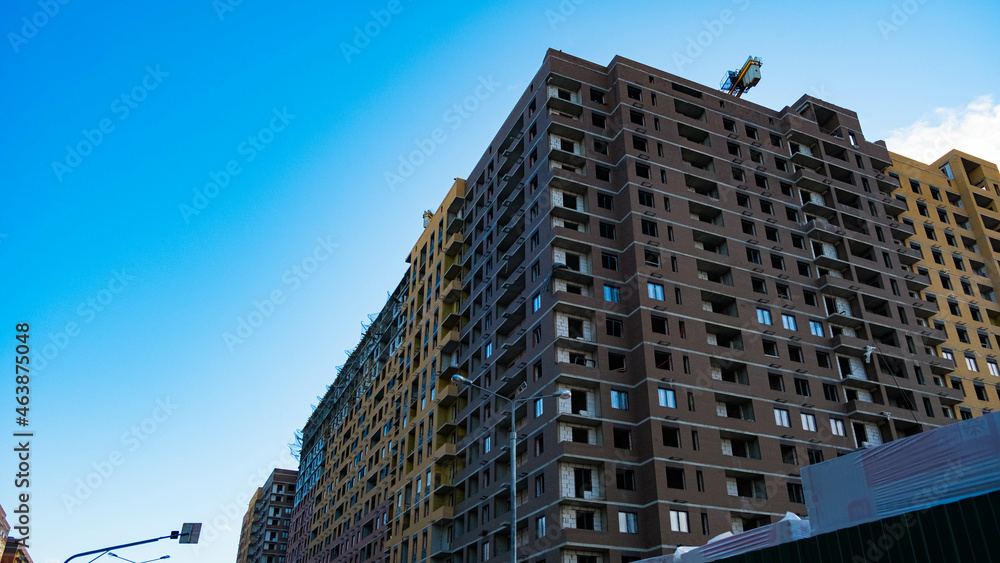 Fototapeta premium New buildings in Moscow.A new house.