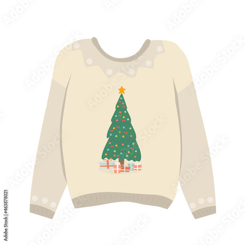 Ugly sweater with Christmas tree