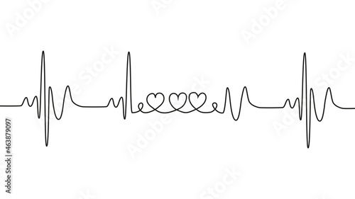 love lettering heartbeat design positive motivational optimist heart love.