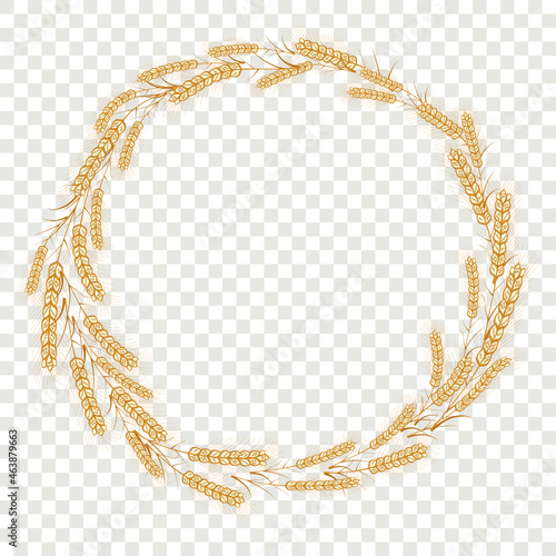 A wreath of wheat spikelets.