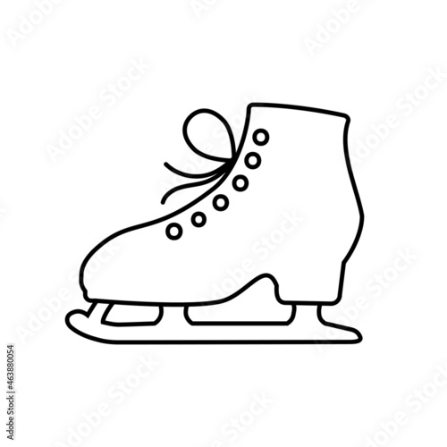 Scates thin line icon. Christmas cloth attribute Vector illustration.
