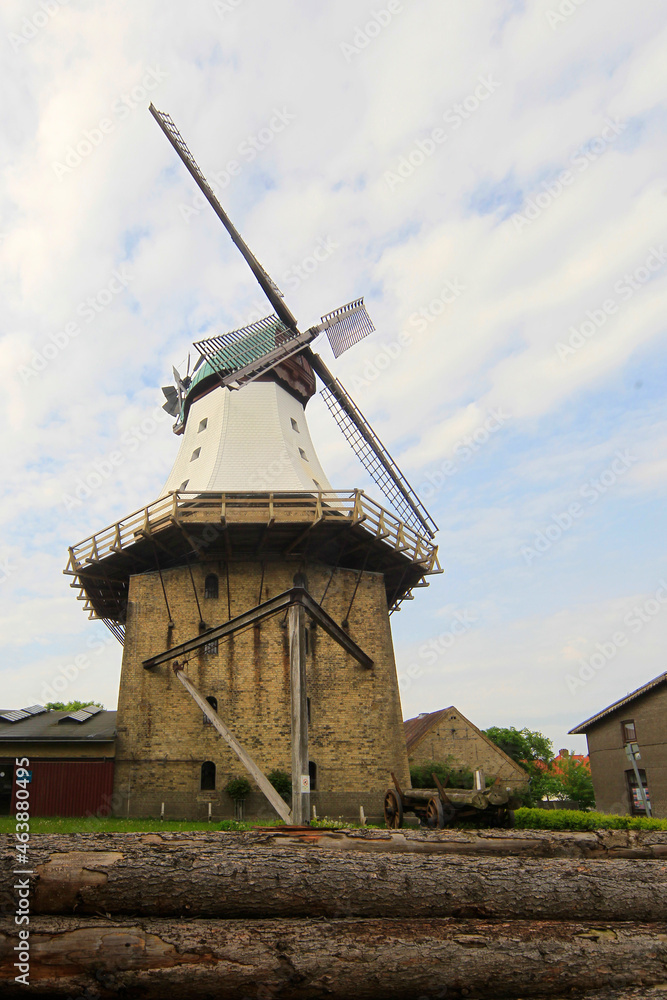 The historical Windmill in Kappeln, Schleswig-Holstein, Germany, Europe