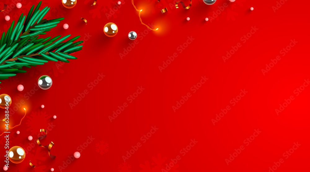 Christmas decorations layout with fir branches.Eco natural frame. Winter, new year Holidays concept as top view, copyspace. Greeting card template. Christmas decorations layout with fir branches.Eco natural frame. Winter, new year Holidays concept as top view, copyspace. Greeting card template.