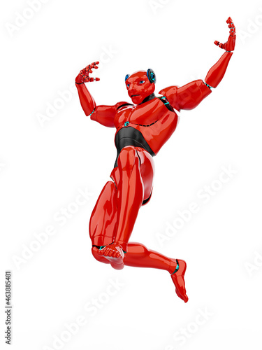 cyber tigerin is jumping