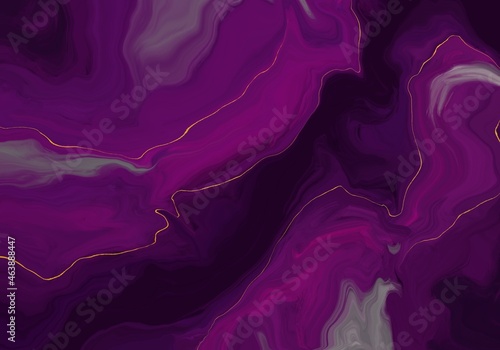 Luxury abstract purple marble and gold texture background