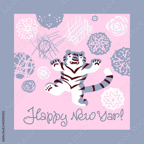 New Year greeting card .