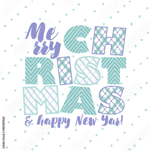 Merry Christmas greeting inscription.