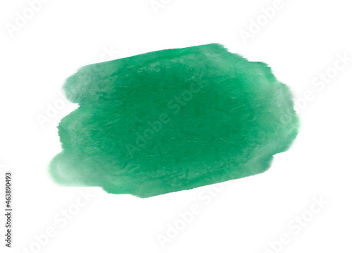 Green watercolor spot , transparent texture
