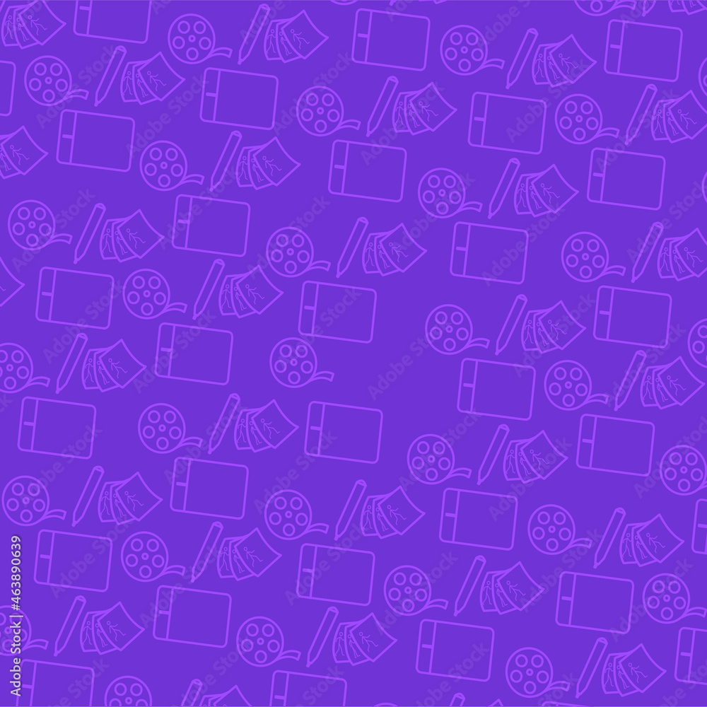 seamless pattern with animation element seamless pattern with animation element